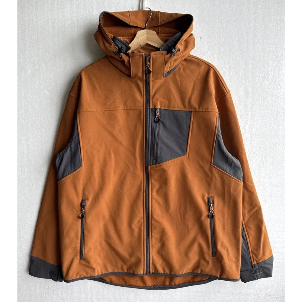 NWT Duluth Trading Co Black Hills Windfront Zip Off Hooded Jacket Men's Large